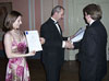 Julia & Jonathan receive their certificates